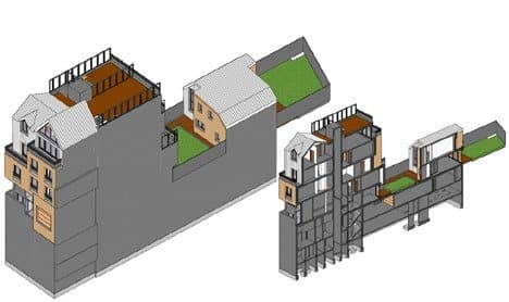 Rénovation et surélévation d'un immeuble de bureaux